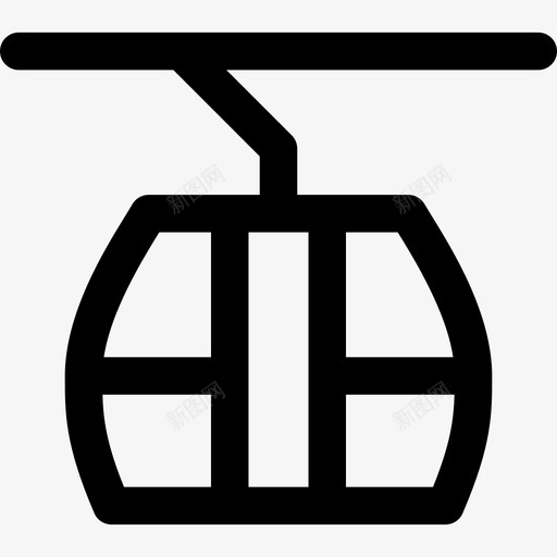 缆车运输车辆线直线图标svg_新图网 https://ixintu.com 直线 缆车 运输车辆线
