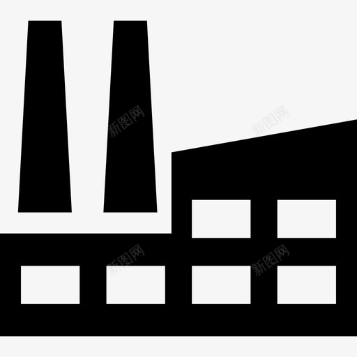 工厂建筑物厂房图标svg_新图网 https://ixintu.com 厂房 工厂 建筑物