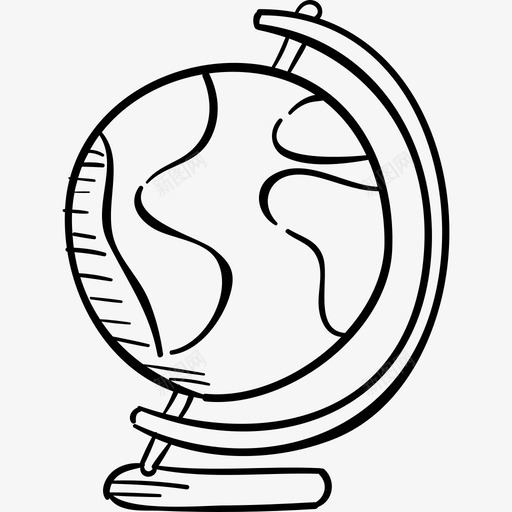 地球仪学校手工制作黑色图标svg_新图网 https://ixintu.com 地球仪 学校手工制作 黑色