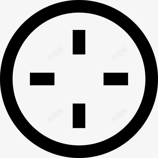 中心地图和地理定位直线图标svg_新图网 https://ixintu.com 中心 地图和地理定位 直线