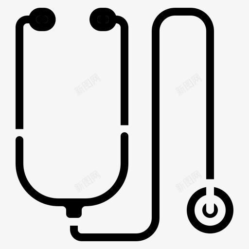 听诊器医生医用固体图标svg_新图网 https://ixintu.com 医生 医用固体 听诊器
