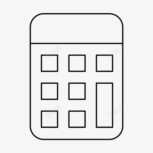 计算器数学数字图标svg_新图网 https://ixintu.com 办公室 学校和大学 教育 数字 数学 文具 计算器