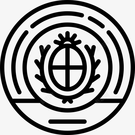 乌拉圭比索美洲硬币直系图标svg_新图网 https://ixintu.com 乌拉圭比索 直系 美洲硬币