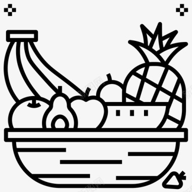 水果饮食天然图标图标