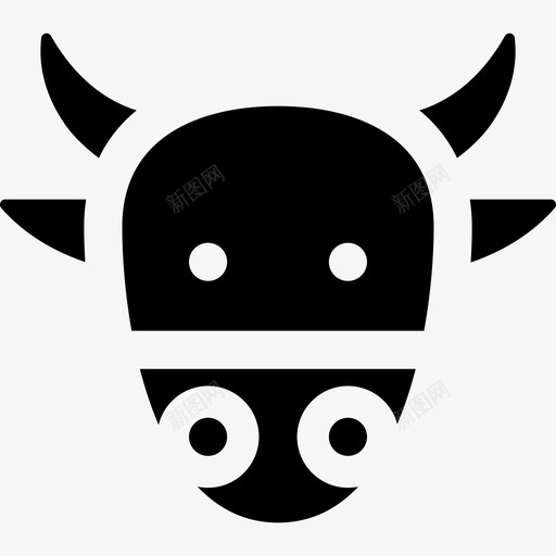 神圣的牛坚实的印度教元素填充图标svg_新图网 https://ixintu.com 坚实的印度教元素 填充 神圣的牛