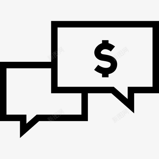 金钱聊天商业商业研究图标svg_新图网 https://ixintu.com 商业 商业研究 金钱聊天