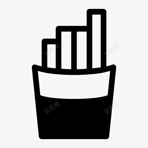 炸薯条炸土豆垃圾食品图标svg_新图网 https://ixintu.com 垃圾食品 炸土豆 炸薯条
