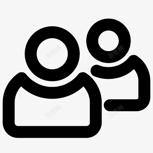 人物朋友群组图标svg_新图网 https://ixintu.com 人物 团队 基本图标所有尺寸 成员 朋友 群组