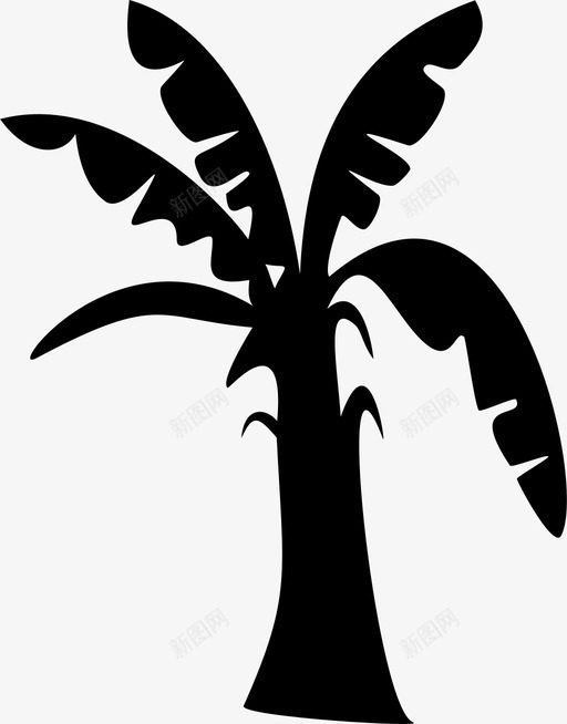 香蕉树图标svg_新图网 https://ixintu.com 香蕉树