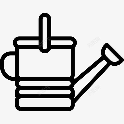 水壶线性园艺工具线性图标svg_新图网 https://ixintu.com 水壶 线性 线性园艺工具
