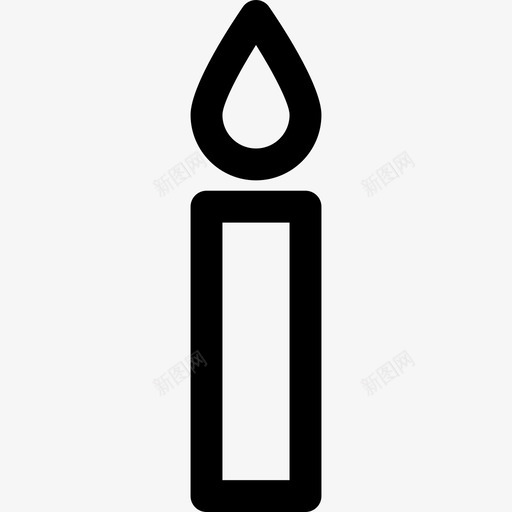 蜡烛感恩节线直线型图标svg_新图网 https://ixintu.com 感恩节线 直线型 蜡烛