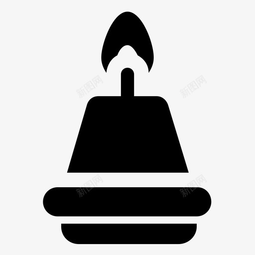 蜡烛生日燃烧的蜡烛图标svg_新图网 https://ixintu.com 烛台 燃烧的蜡烛 生日 蜡烛 装饰 食物和礼物雕文图标