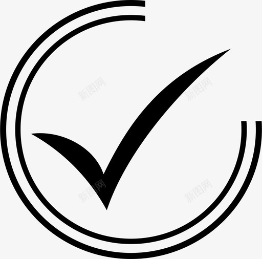 检查确认完成图标svg_新图网 https://ixintu.com 任务 完成 检查 确定 确认 选择