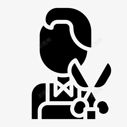 理发师理发店发廊图标svg_新图网 https://ixintu.com 发廊 理发 理发师 理发店 职业雕文