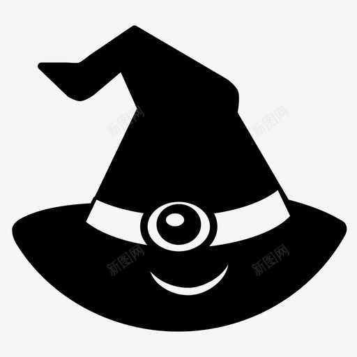 分类帽万圣节魔法图标svg_新图网 https://ixintu.com 万圣节 万圣节人物可爱的怪物 分类帽 女巫 魔法