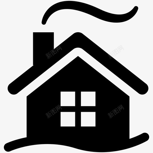 房子寒冷暖气图标svg_新图网 https://ixintu.com 冬天 圣诞节 家 寒冷 房子 暖气 雪