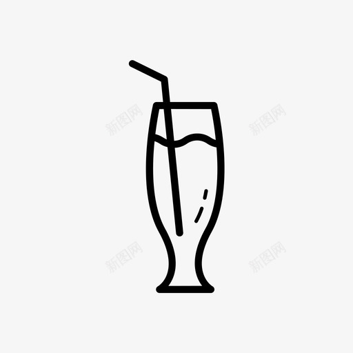 鸡尾酒饮料新鲜感图标svg_新图网 https://ixintu.com 咖啡馆和食物 新鲜感 玻璃杯 饮料 鸡尾酒