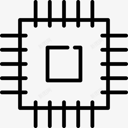 芯片工具集线性图标svg_新图网 https://ixintu.com 线性 芯片 设计工具集