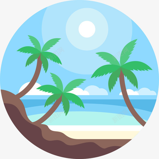 海滩景观系列公寓图标svg_新图网 https://ixintu.com 公寓 景观系列 海滩