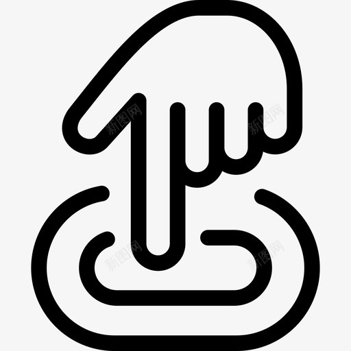 手指地图图钉和导航线性图标svg_新图网 https://ixintu.com 地图图钉和导航 手指 线性