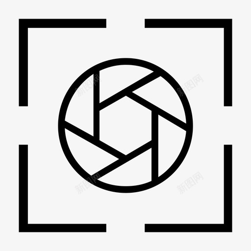 焦距光圈盲区图标svg_新图网 https://ixintu.com 光圈 摄像机焦距 焦距 目标 盲区