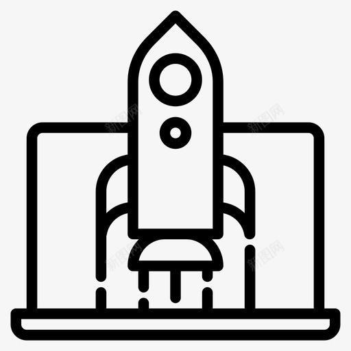 火箭商业公司图标svg_新图网 https://ixintu.com 公司 创业 商业 火箭 进步
