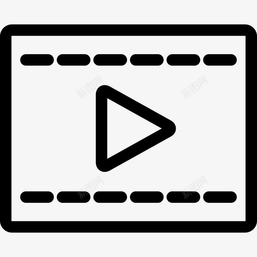 视频播放器音乐和多媒体线性线性图标svg_新图网 https://ixintu.com 线性 视频播放器 音乐和多媒体线性