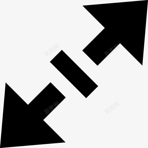 对角线调整大小箭头通用光标填充图标svg_新图网 https://ixintu.com 对角线调整大小 箭头 通用光标填充