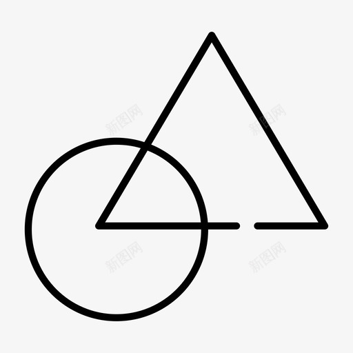 组合圆形组图标svg_新图网 https://ixintu.com 三角形 公共ui1间隙细 圆形 形状 组 组合