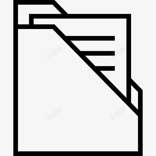 文件夹办公用品线工艺线状图标svg_新图网 https://ixintu.com 办公用品线工艺 文件夹 线状