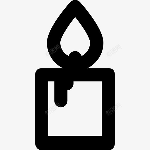 蜡烛卡通万圣节直系图标svg_新图网 https://ixintu.com 卡通万圣节 直系 蜡烛