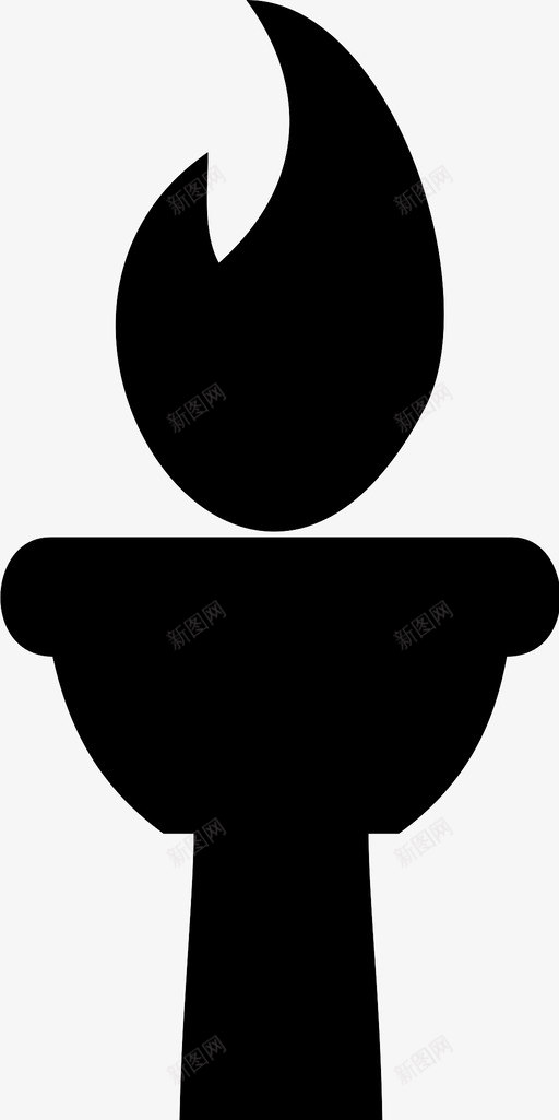 火烧奥运火炬图标svg_新图网 https://ixintu.com 奥运火炬 火 烧