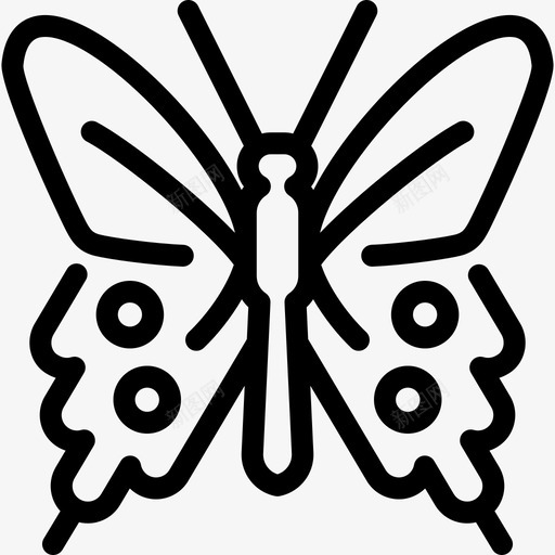 普通玫瑰蝶蝴蝶1线形图标svg_新图网 https://ixintu.com 普通玫瑰蝶 线形 蝴蝶1