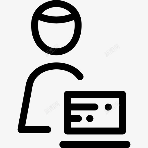 计算机程序员工人和专业人士直系图标svg_新图网 https://ixintu.com 工人和专业人士 直系 计算机程序员