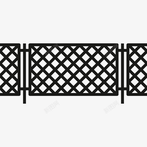 围栏城市家具图标svg_新图网 https://ixintu.com 围栏 城市家具