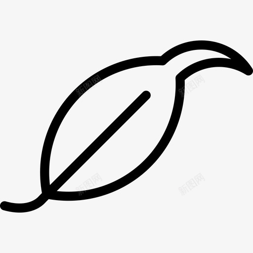 尖的自然的叶子图标svg_新图网 https://ixintu.com 叶子 尖的 自然的