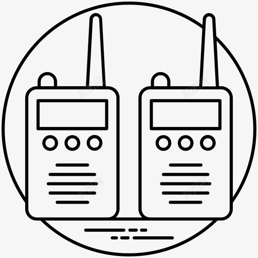 对讲机通讯无绳电话图标svg_新图网 https://ixintu.com 人工智能线路图标 对讲机 无绳电话 警用无线电 通讯
