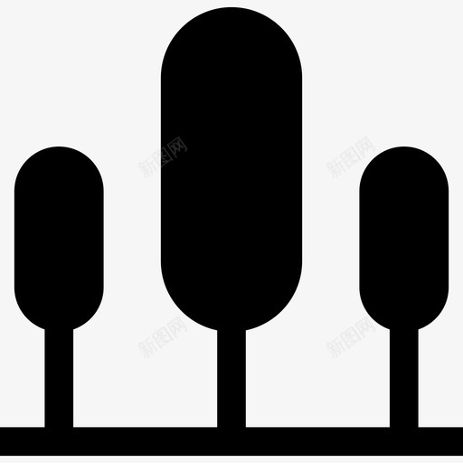 树木固体生态元素填充图标svg_新图网 https://ixintu.com 固体生态元素 填充 树木