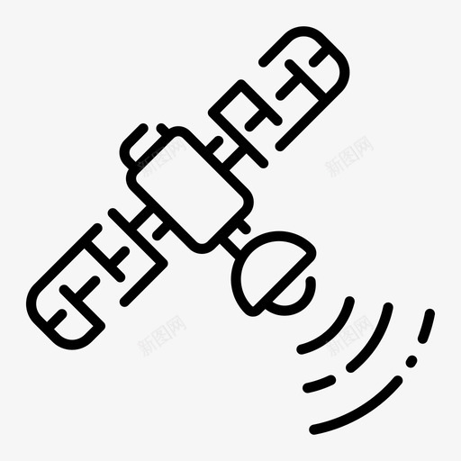 卫星广播通信图标svg_新图网 https://ixintu.com 卫星 广播 技术 空间 系统 通信