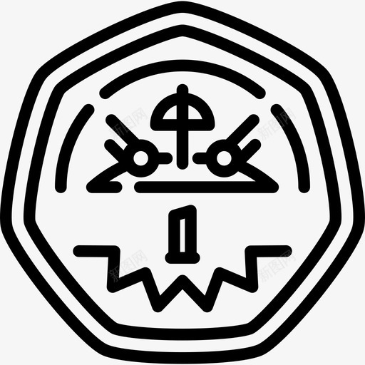 海地古尔德美洲硬币直线图标svg_新图网 https://ixintu.com 海地古尔德 直线 美洲硬币