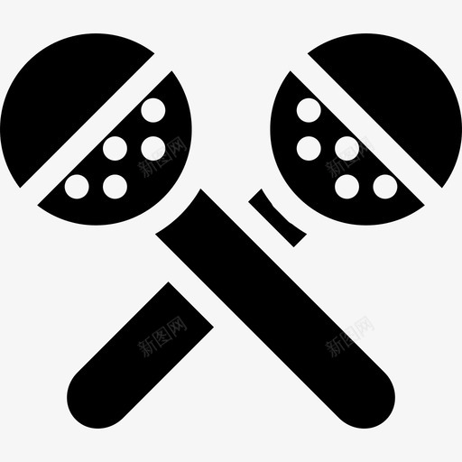 马拉卡斯音乐墨西哥元素图标svg_新图网 https://ixintu.com 墨西哥元素 音乐 马拉卡斯