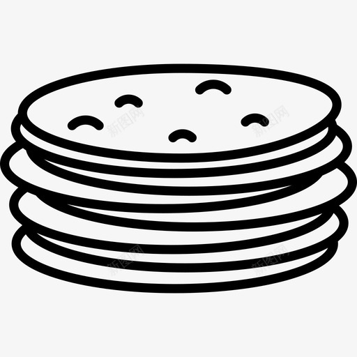 玉米饼食物墨西哥食物图标svg_新图网 https://ixintu.com 墨西哥食物 玉米饼 食物