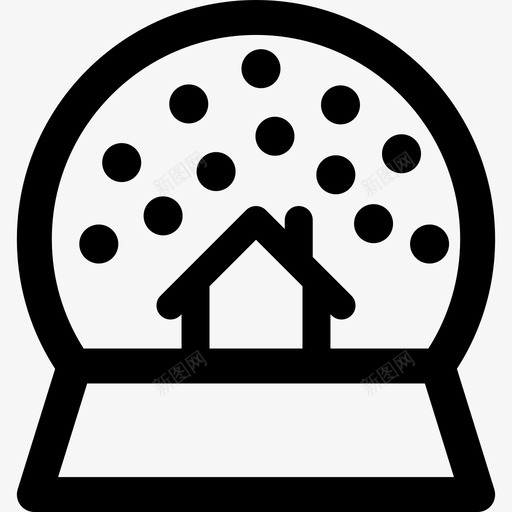 雪球最小圣诞节直线型图标svg_新图网 https://ixintu.com 最小圣诞节 直线型 雪球