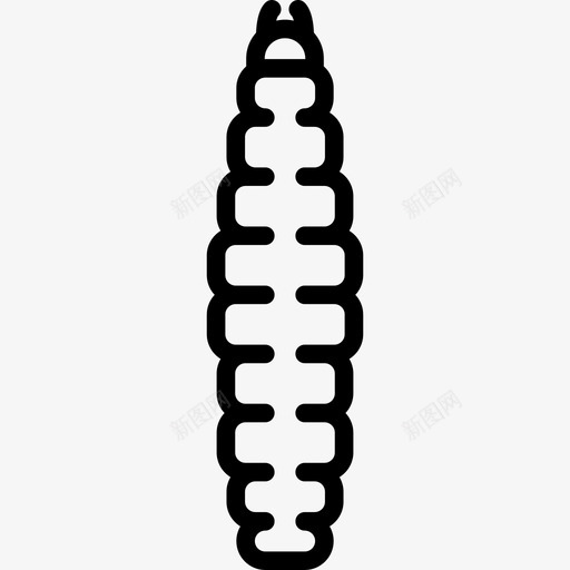 毛虫昆虫线状图标svg_新图网 https://ixintu.com 昆虫 毛虫 线状