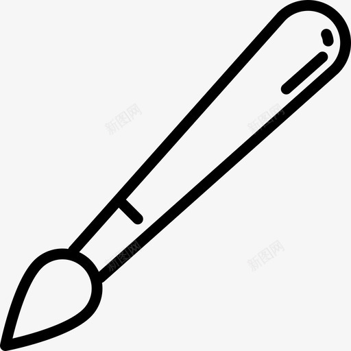 油漆刷木工diy工具线性图标svg_新图网 https://ixintu.com 木工diy工具 油漆刷 线性