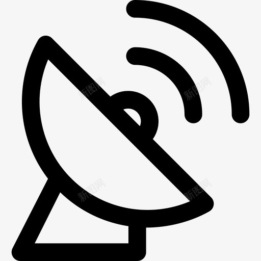 卫星天线通信线路线性图标svg_新图网 https://ixintu.com 卫星天线 线性 通信线路