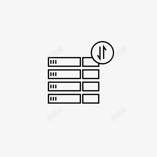 数据传输托管服务器图标svg_新图网 https://ixintu.com 互联网图标 存储 托管 数据传输 服务器