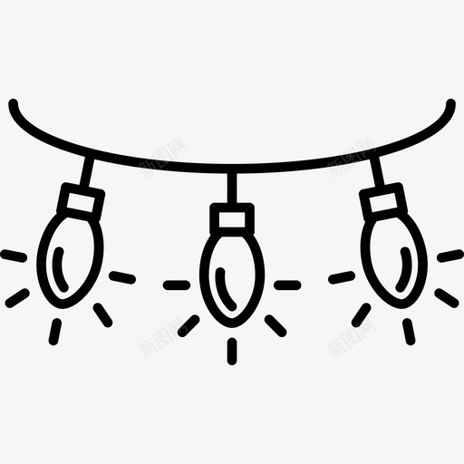 圣诞灯技术圣诞线工艺图标svg_新图网 https://ixintu.com 圣诞灯 圣诞线工艺 技术