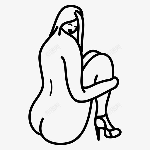 模特女人图标svg_新图网 https://ixintu.com 女人 模特