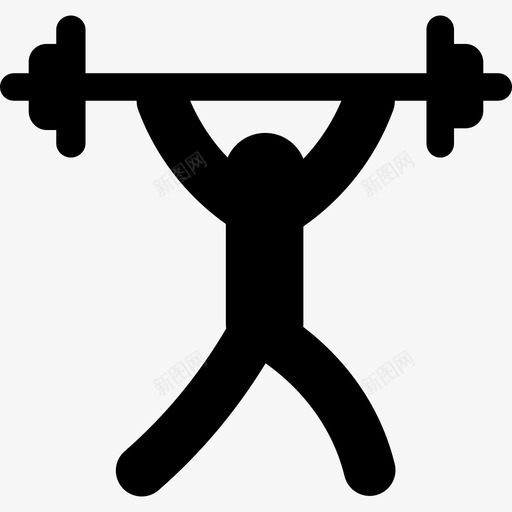 杠铃体育奥运会图标svg_新图网 https://ixintu.com 体育 奥运会 杠铃